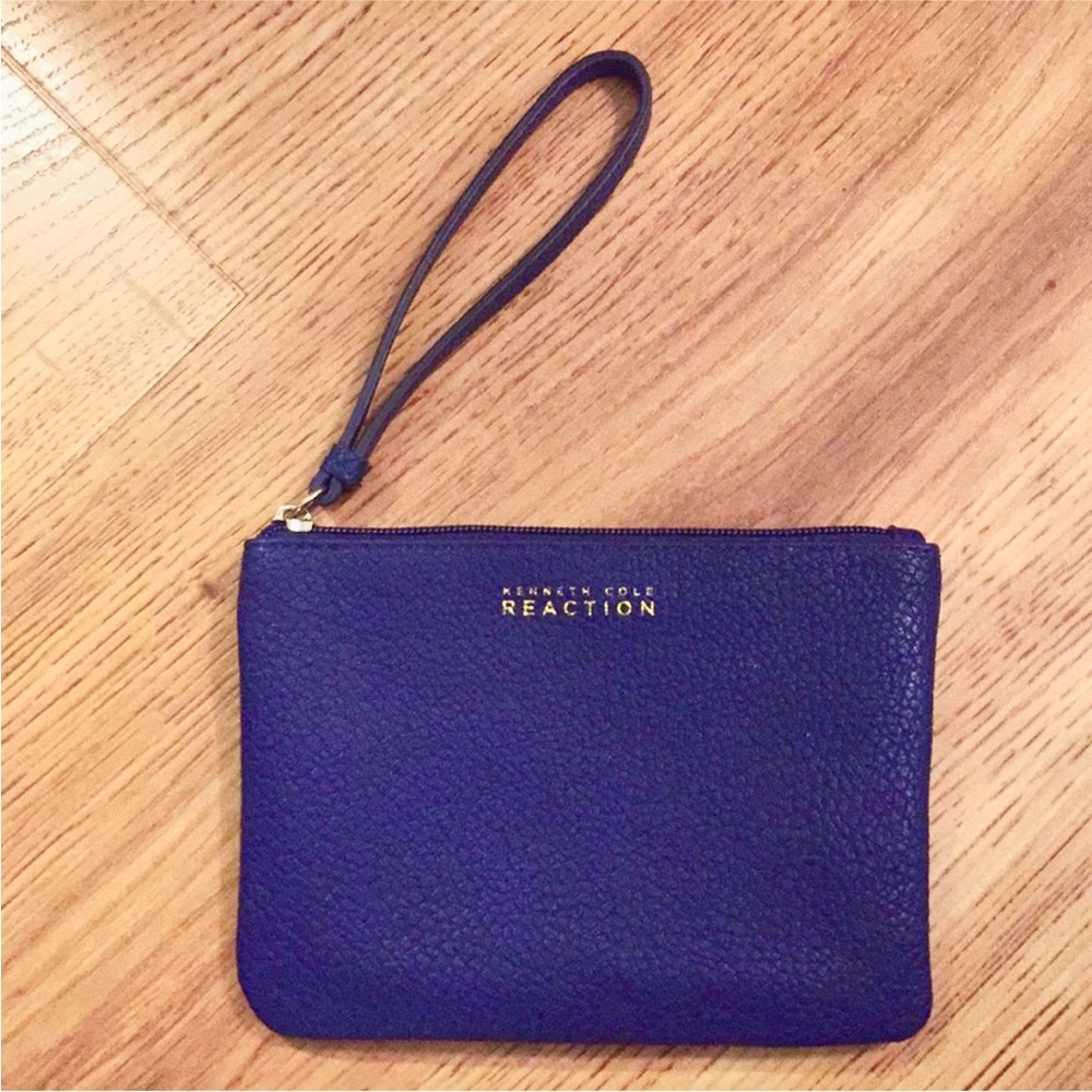Kenneth Cole Reaction Purple Leather Wristlet NEW